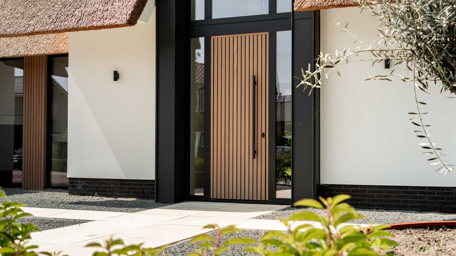 afrormosia wooden front door