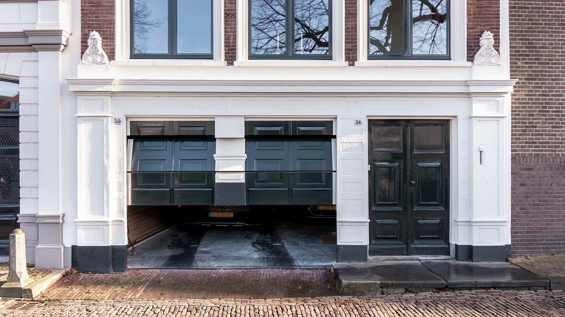 Heritage property in Gorinchem, the Netherlands. Different Doors garage door