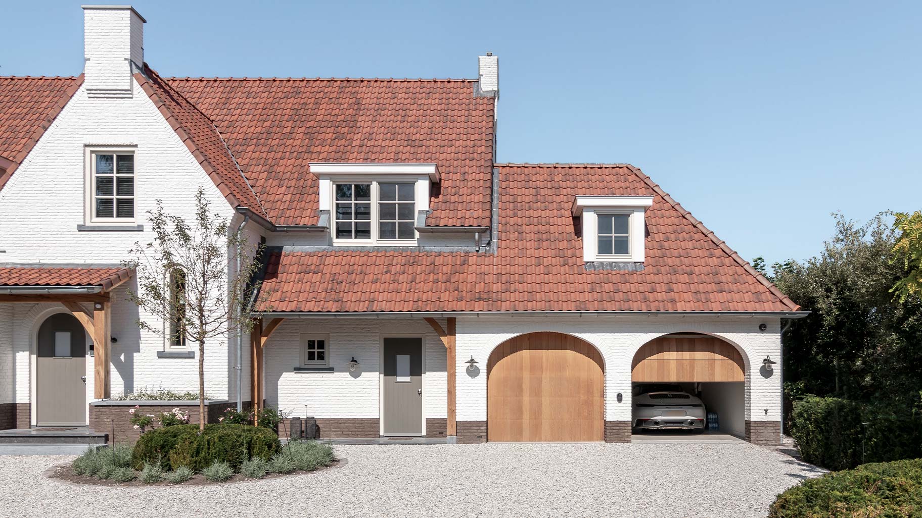 Spanish style garage door