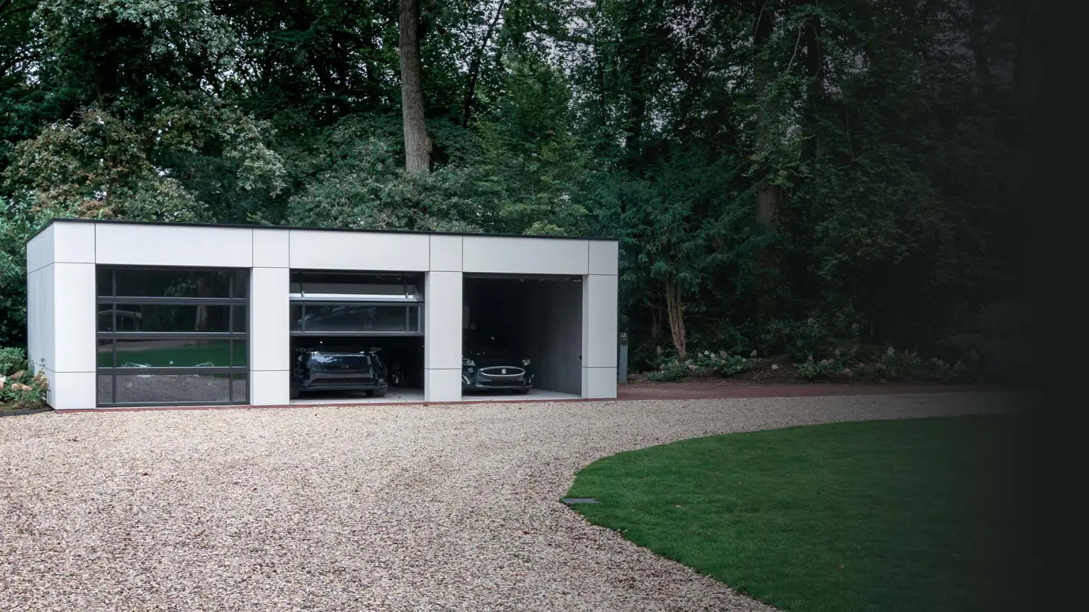 Glass garage doors