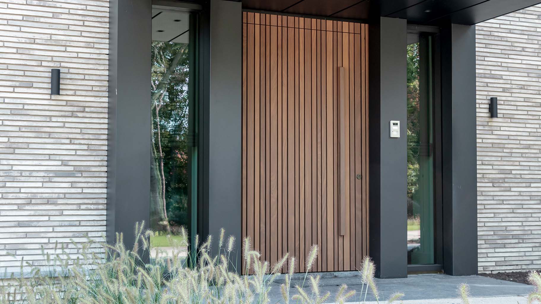 Pivot Door in Afrormosia wood